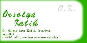 orsolya kalik business card